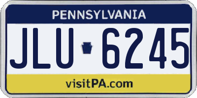 PA license plate JLU6245