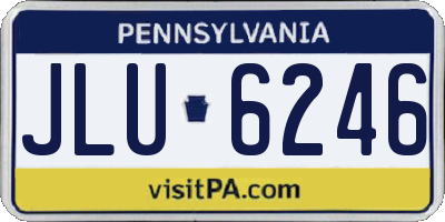 PA license plate JLU6246