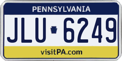 PA license plate JLU6249