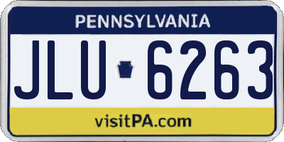 PA license plate JLU6263