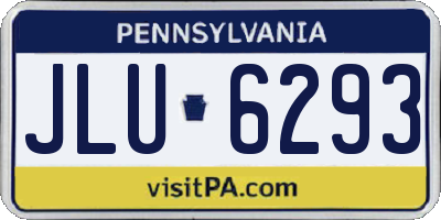 PA license plate JLU6293