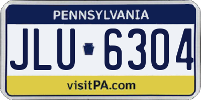 PA license plate JLU6304