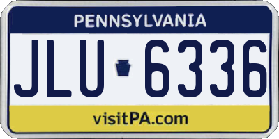 PA license plate JLU6336