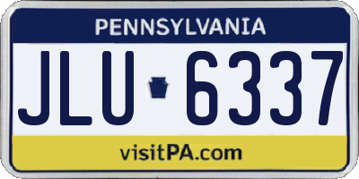 PA license plate JLU6337
