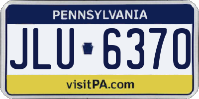 PA license plate JLU6370