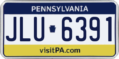 PA license plate JLU6391