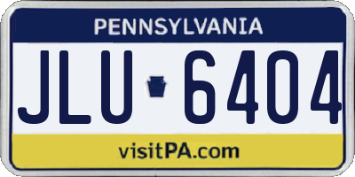 PA license plate JLU6404