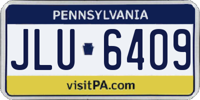PA license plate JLU6409