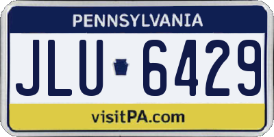 PA license plate JLU6429