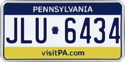 PA license plate JLU6434