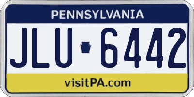 PA license plate JLU6442
