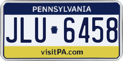 PA license plate JLU6458