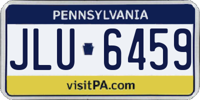 PA license plate JLU6459