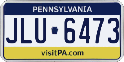 PA license plate JLU6473