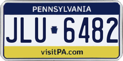 PA license plate JLU6482