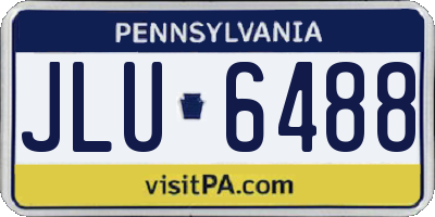 PA license plate JLU6488