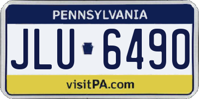 PA license plate JLU6490