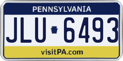 PA license plate JLU6493
