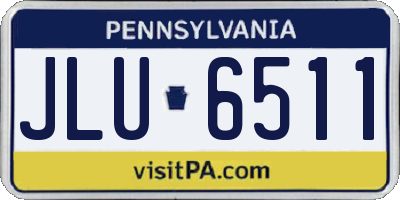 PA license plate JLU6511