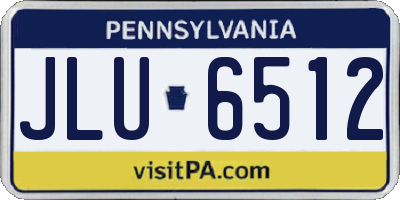 PA license plate JLU6512