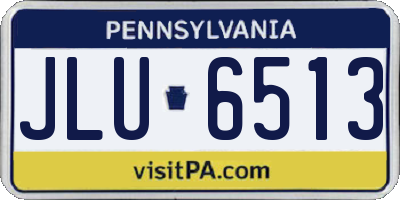 PA license plate JLU6513