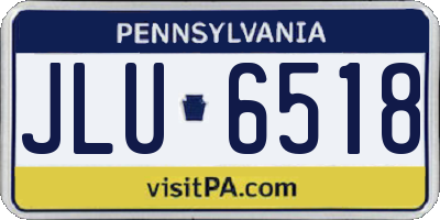 PA license plate JLU6518