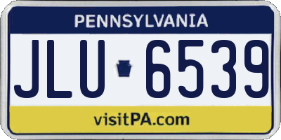 PA license plate JLU6539
