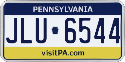 PA license plate JLU6544