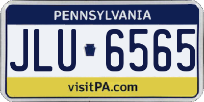 PA license plate JLU6565