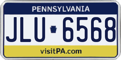 PA license plate JLU6568