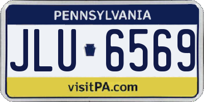 PA license plate JLU6569