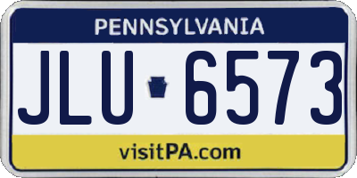 PA license plate JLU6573