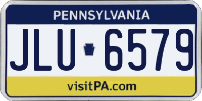 PA license plate JLU6579