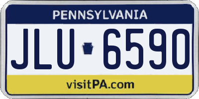 PA license plate JLU6590