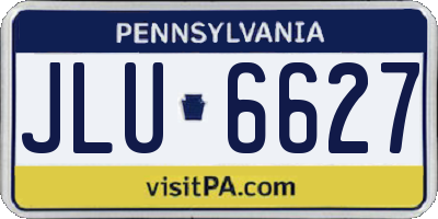 PA license plate JLU6627