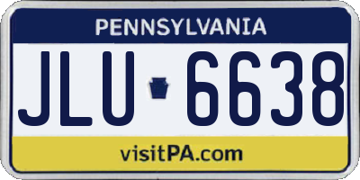 PA license plate JLU6638