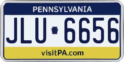 PA license plate JLU6656