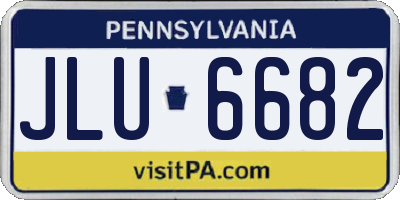 PA license plate JLU6682