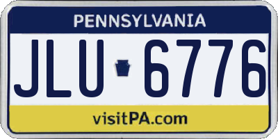 PA license plate JLU6776