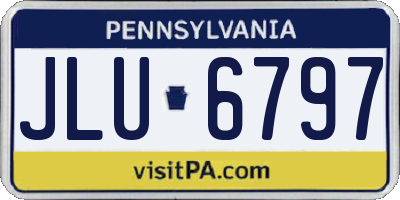 PA license plate JLU6797