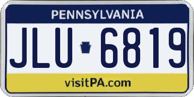 PA license plate JLU6819