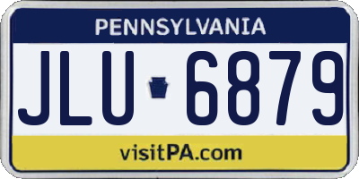 PA license plate JLU6879