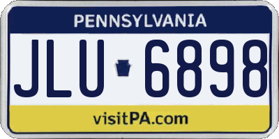 PA license plate JLU6898