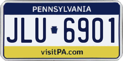 PA license plate JLU6901
