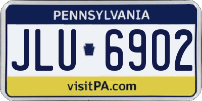PA license plate JLU6902
