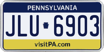PA license plate JLU6903