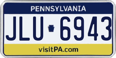 PA license plate JLU6943