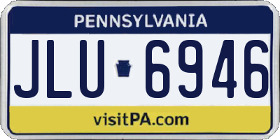 PA license plate JLU6946