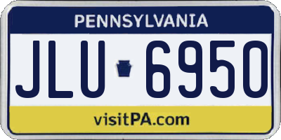 PA license plate JLU6950