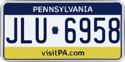 PA license plate JLU6958